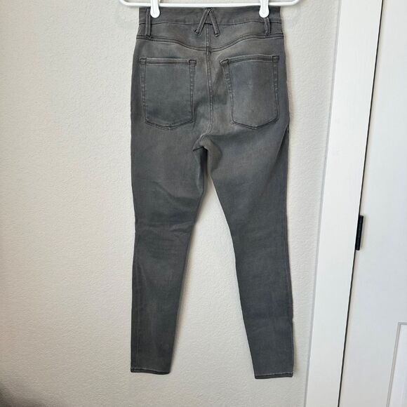 Good American Grey Good Waist High Rise Stretchy Skinny Jeans - Size 4 - EUC - Picture 4 of 6